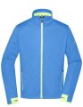 Heren Sport Softshell Jas Daiber JN1126 Bright Blue-Bright Yellow